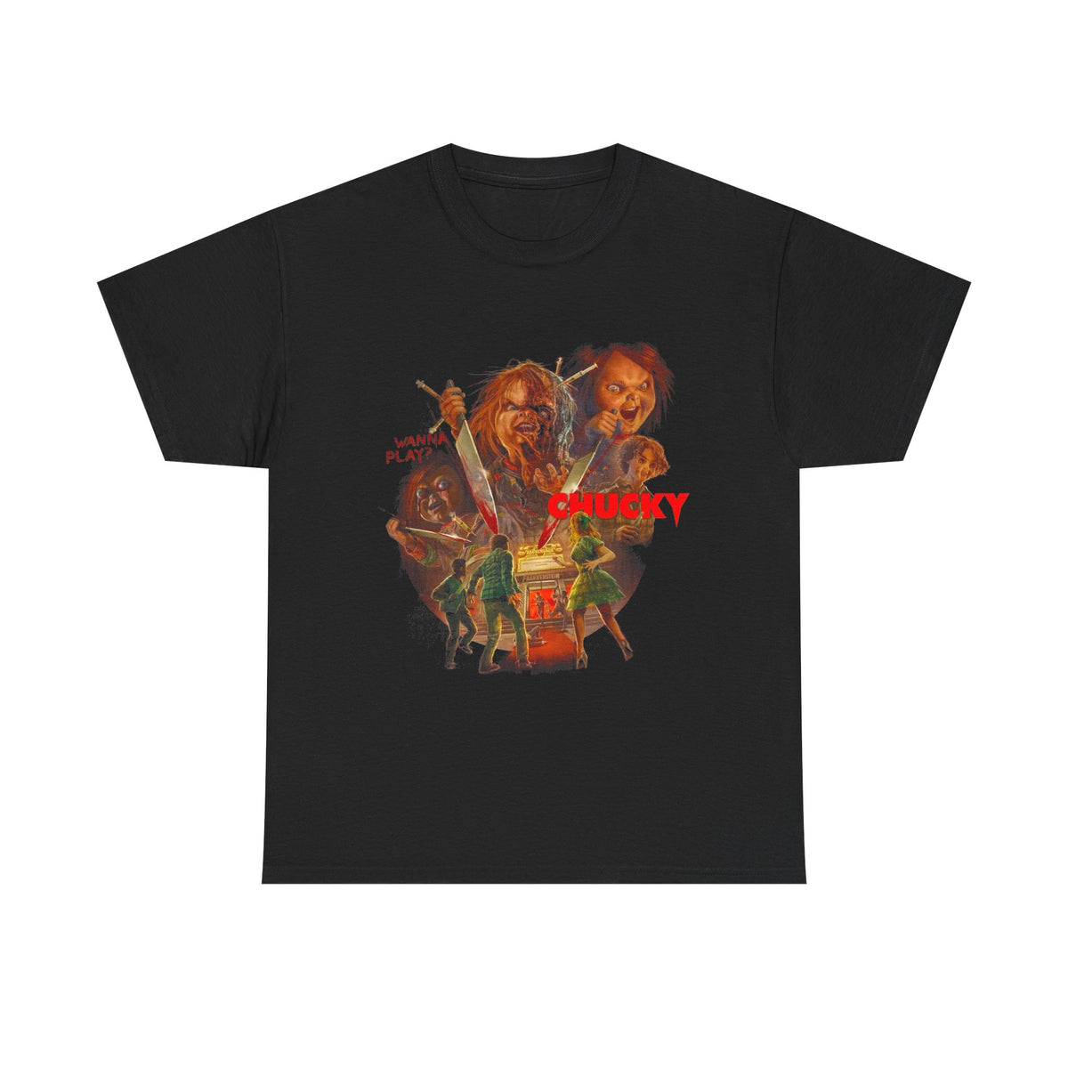 Vintage Horror Graphic Tee — 'Lucky' Chucky Movie Poster T-Shirt