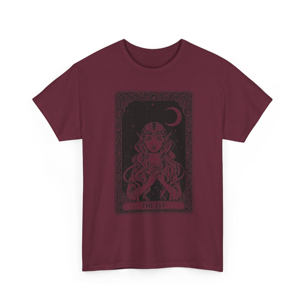 The Elf Tarot Card Tee — Mystical Moon Illustration T-Shirt