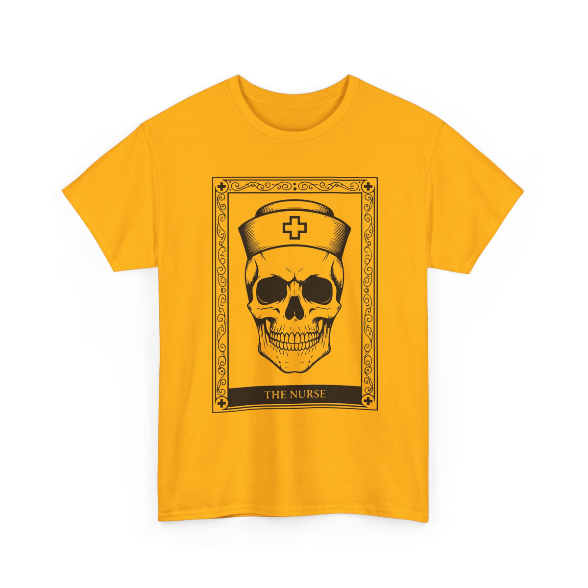 Nurse Skull Graphic Tee — Gothic Medical Skull T‑Shirt