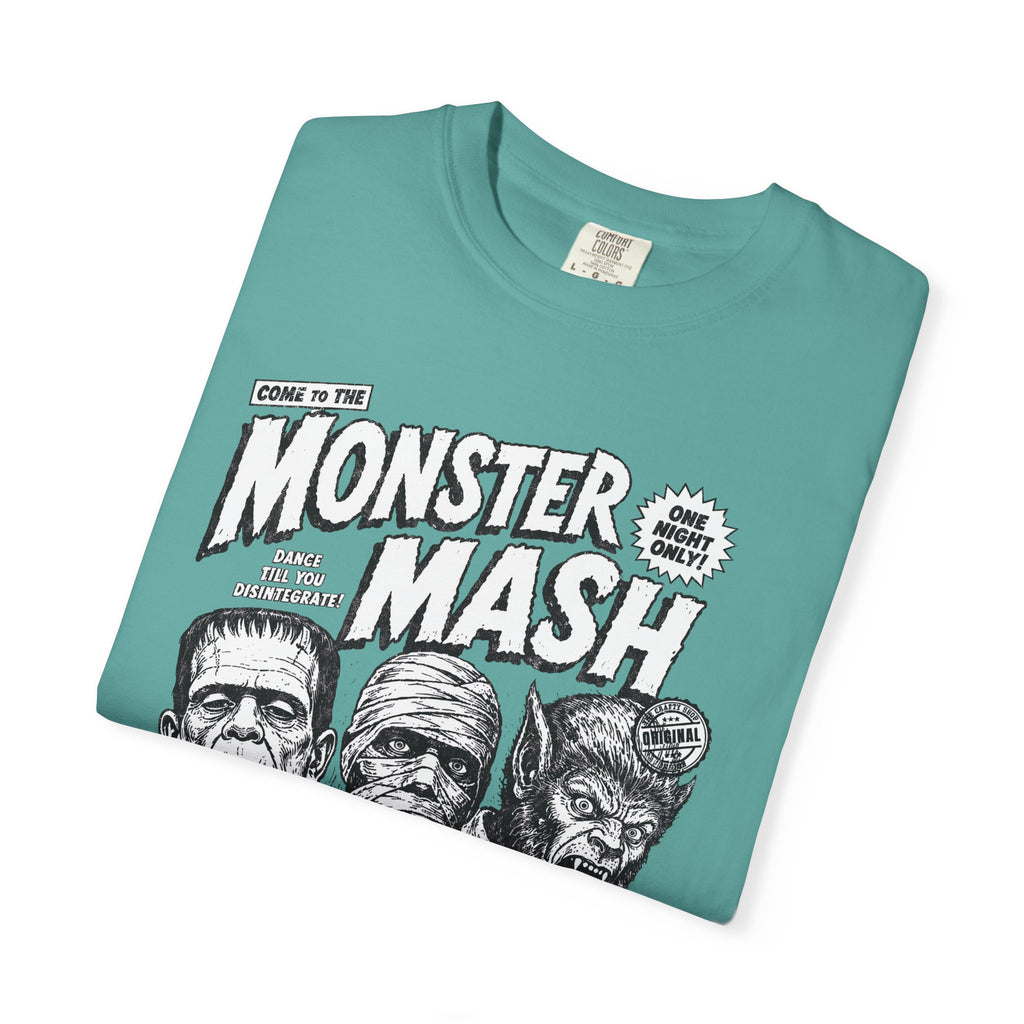 Monster Mash Vintage Horror T-Shirt — Retro Frankenstein Wolfman Mummy Concert Poster