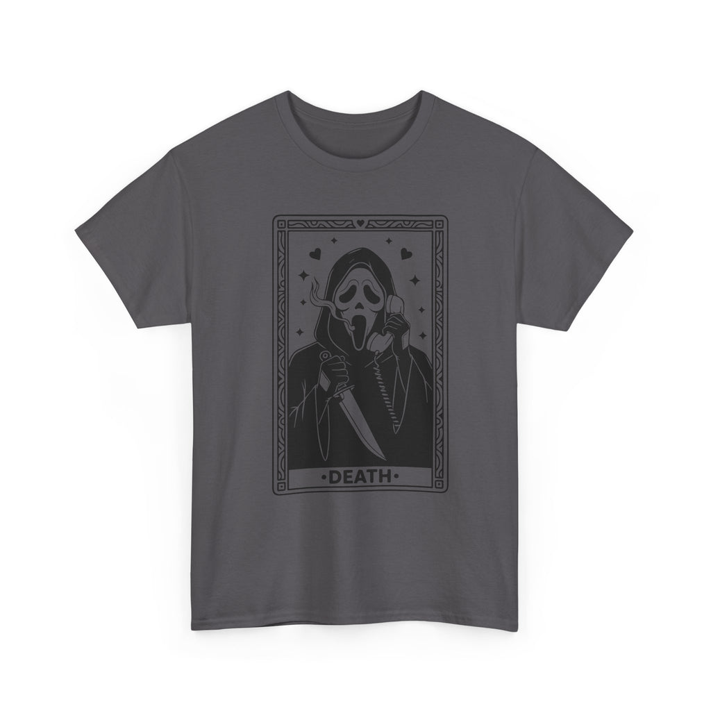 Death Tarot Card Tee — Gothic Skull Reaper Graphic T-Shirt