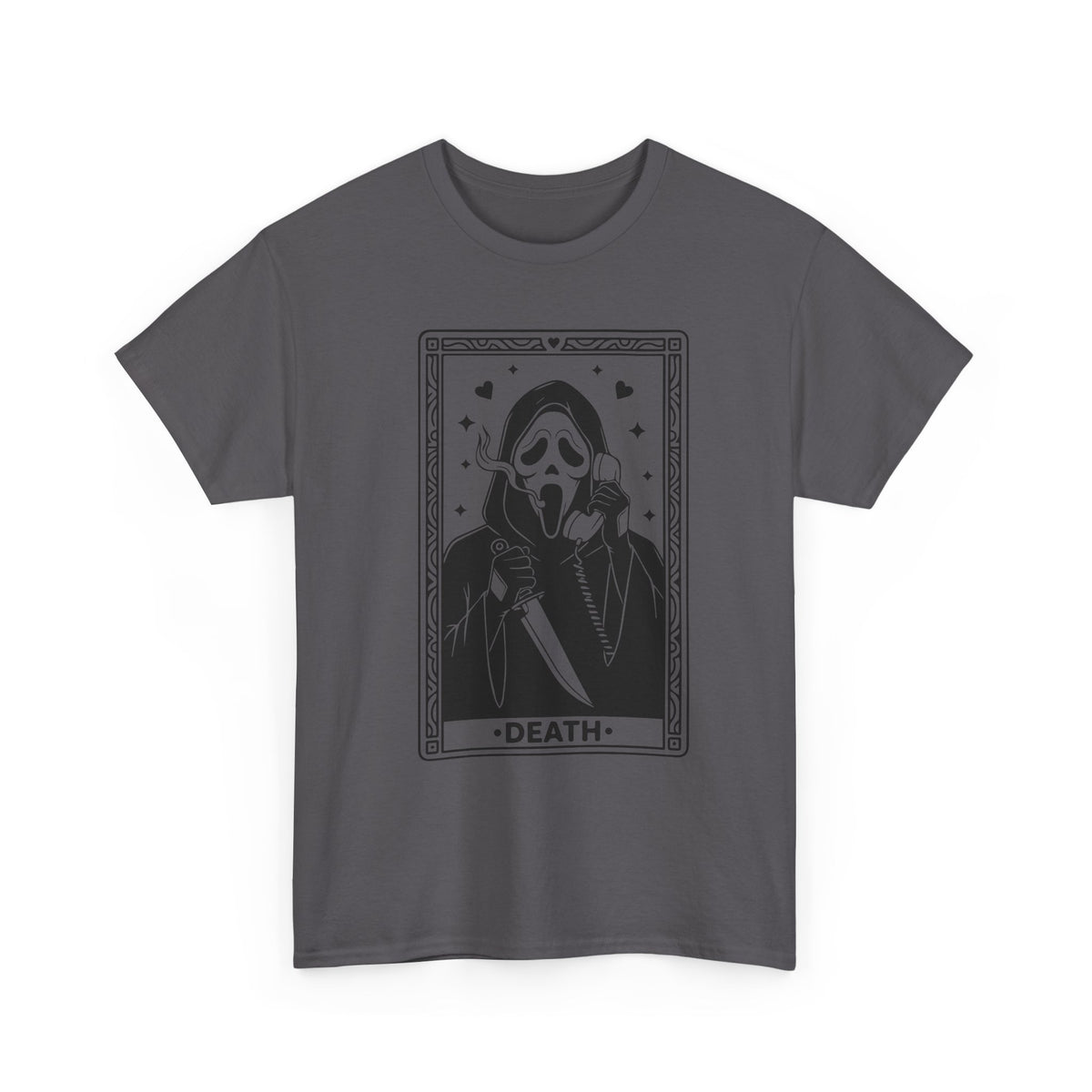 Death Tarot Card Tee — Gothic Skull Reaper Graphic T-Shirt