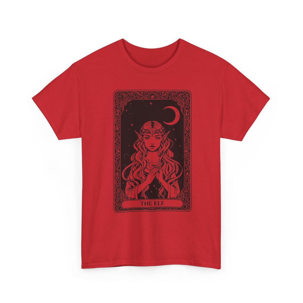 The Elf Tarot Card Tee — Mystical Moon Illustration T-Shirt