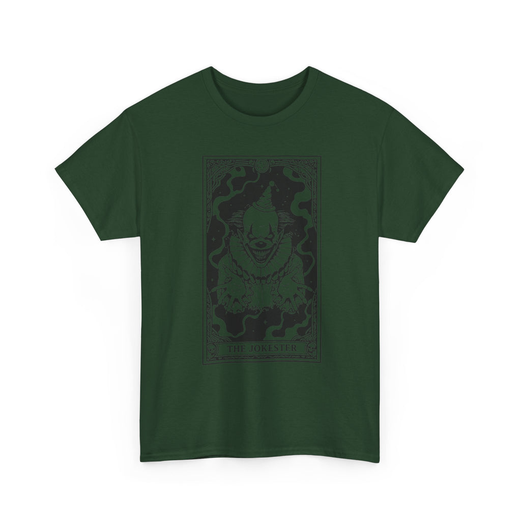 The Jokester Tarot T-Shirt — Gothic Clown Graphic Tee