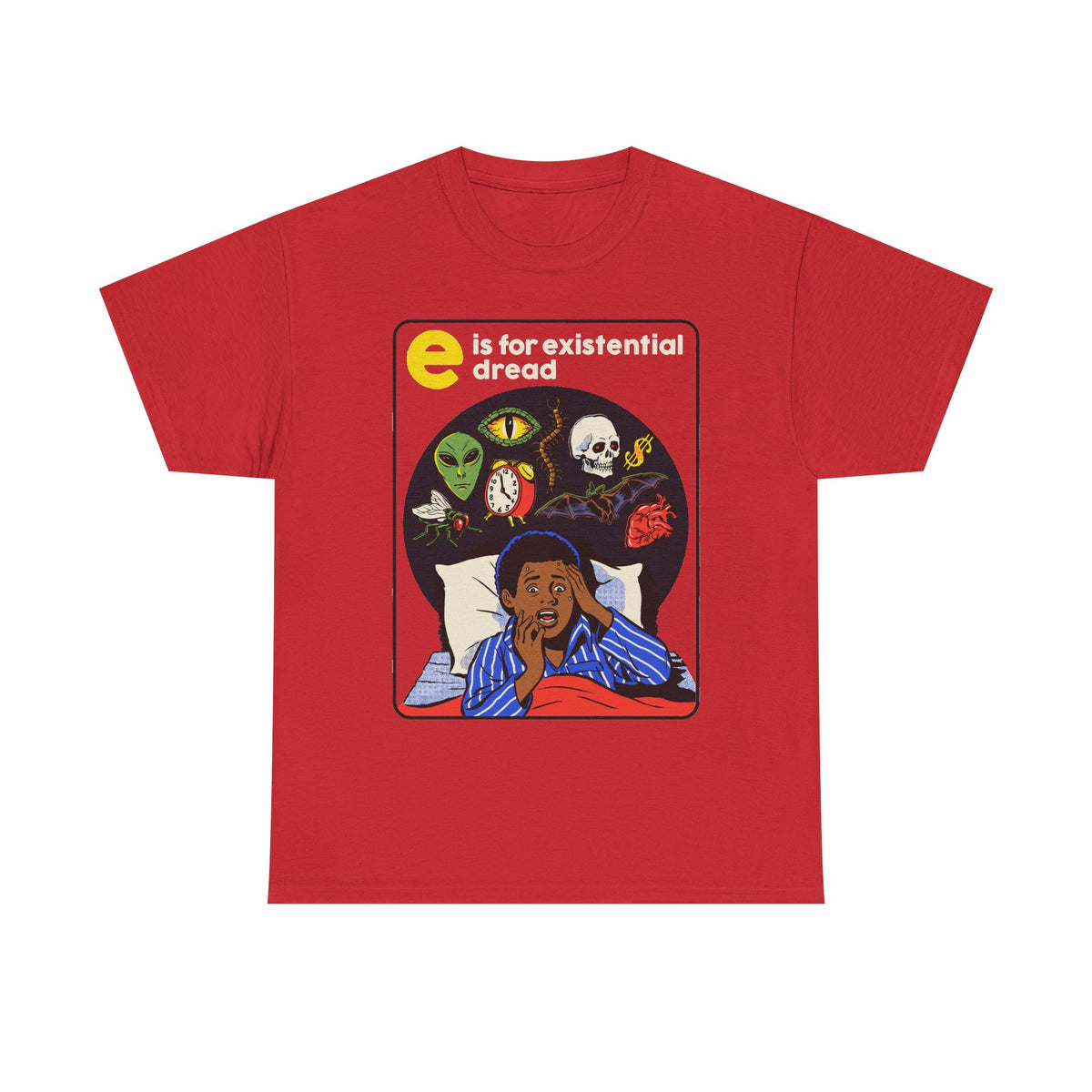 Nightmare Dreams Graphic Tee — Retro Horror Sleep Illustration