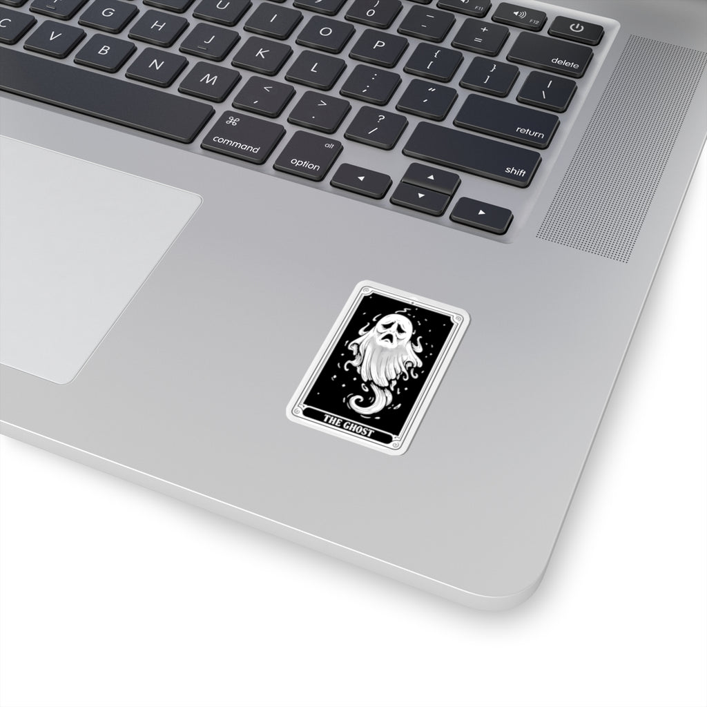 The Ghost Kiss-Cut Sticker — Haunted Tarot-Style Ghost Decal