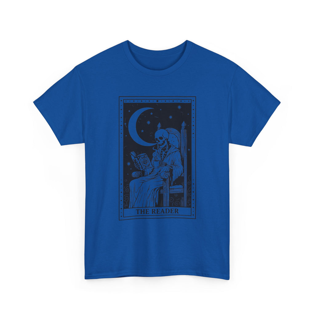 Tarot 'The Reader' Graphic Tee — Moonlit Occult Reading T-Shirt