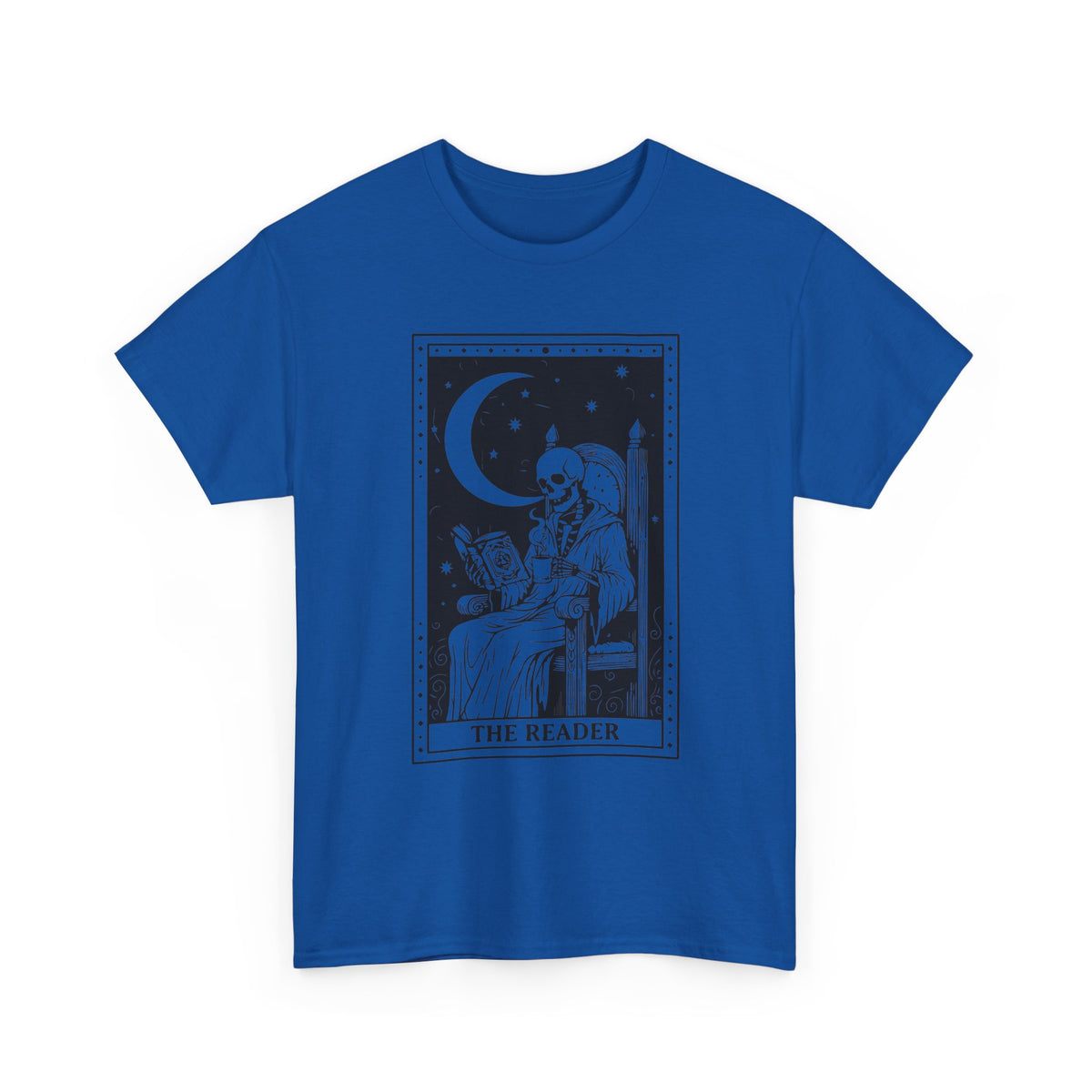 Tarot 'The Reader' Graphic Tee — Moonlit Occult Reading T-Shirt