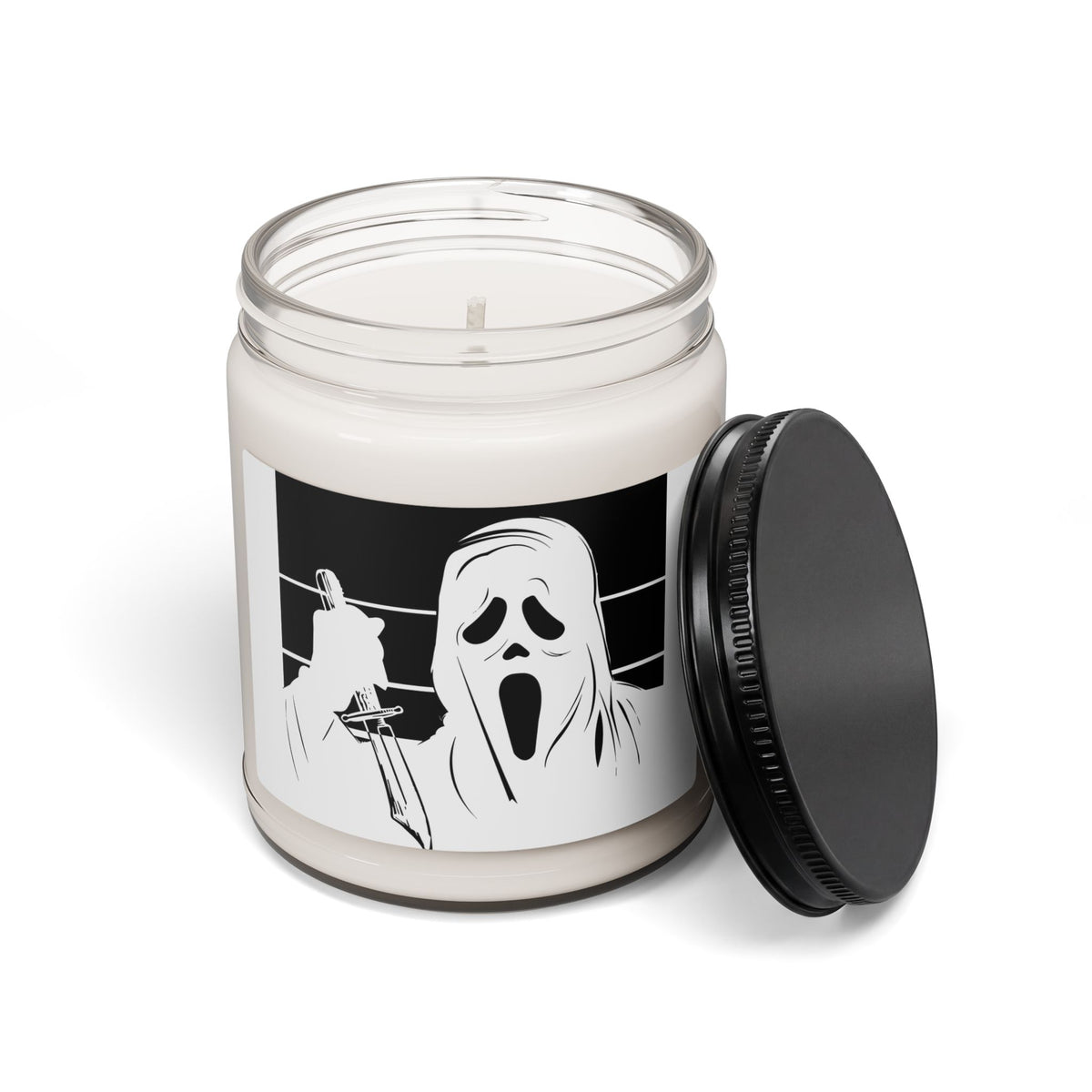 Ghostface Horror Candle — 9oz Scented Soy Candle for Halloween & Horror Fans