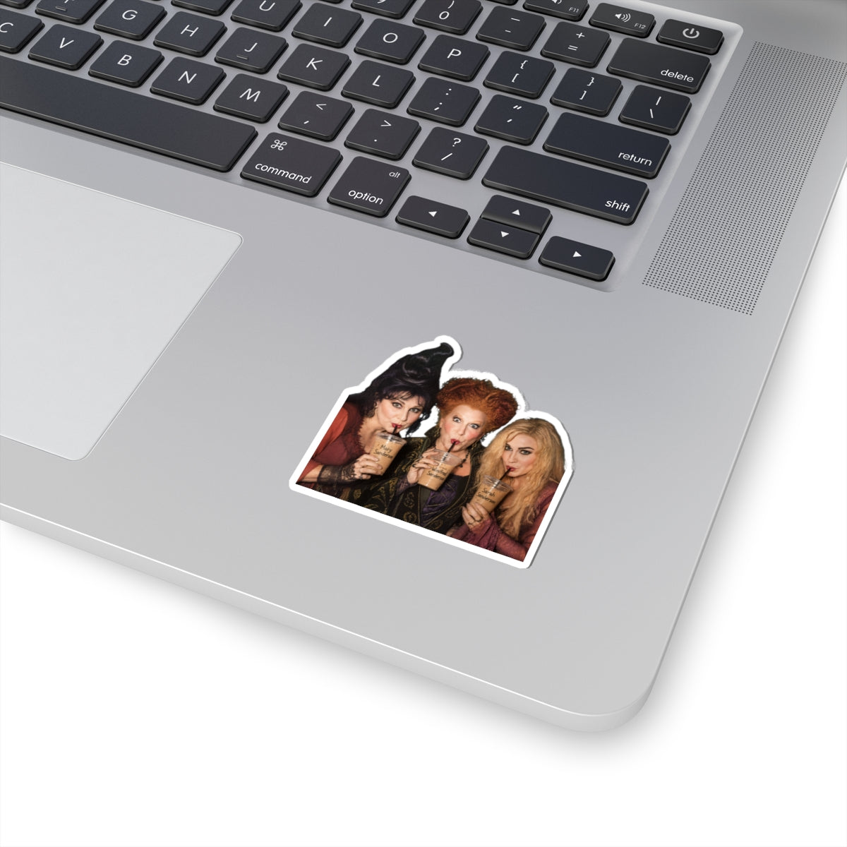 Halloween Witch Trio Sticker — Funny Movie Character Kiss-Cut Laptop Decal