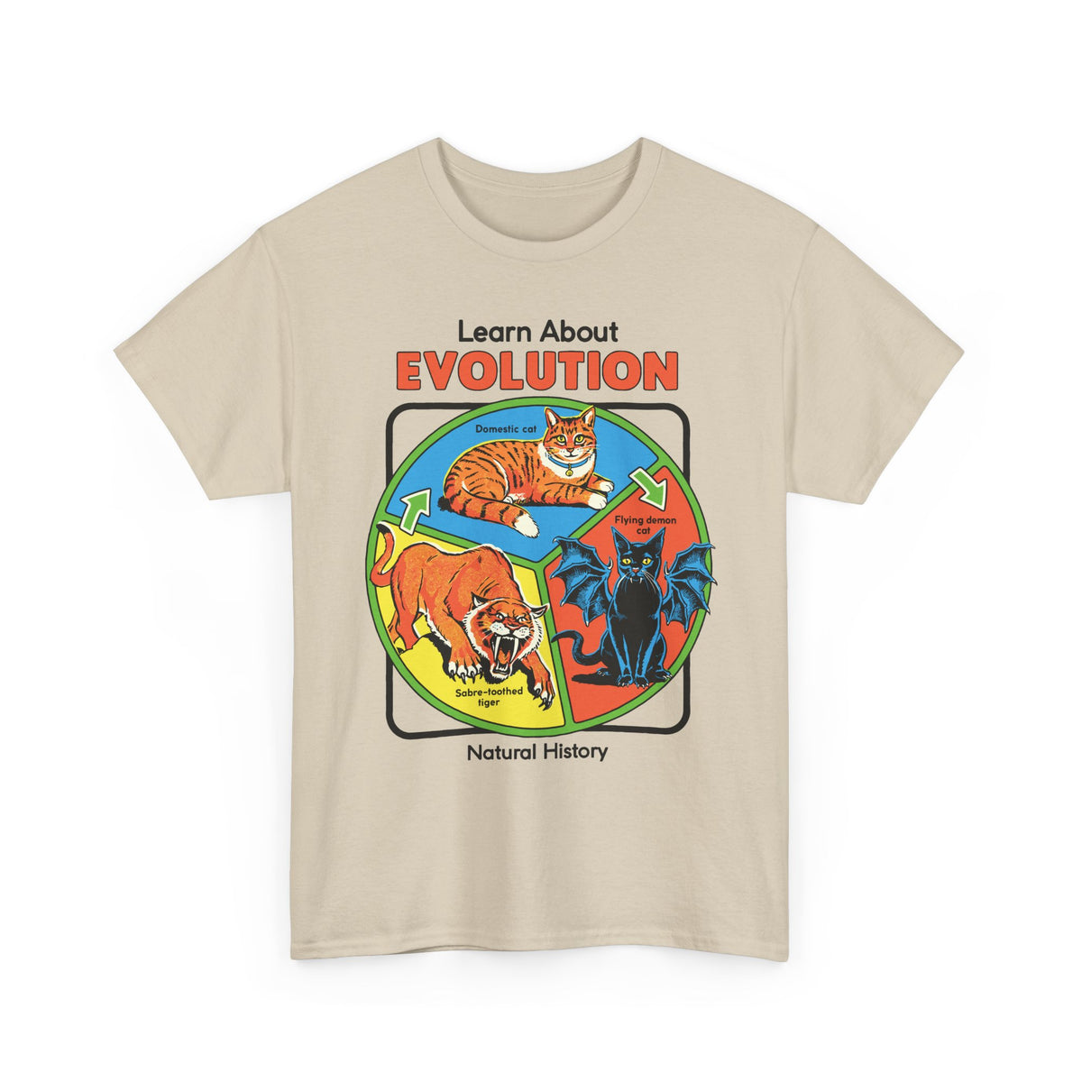 Evolution Natural History T‑Shirt — 'Learn About Evolution' Vintage Science Tee