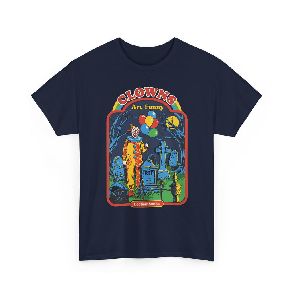 Creepy Clown Graveyard T-Shirt — "Clowns Are Funny" Halloween Tee