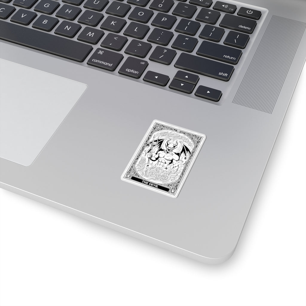 Tarot 'The Devil' Kiss-Cut Sticker — Gothic Occult Laptop Decal