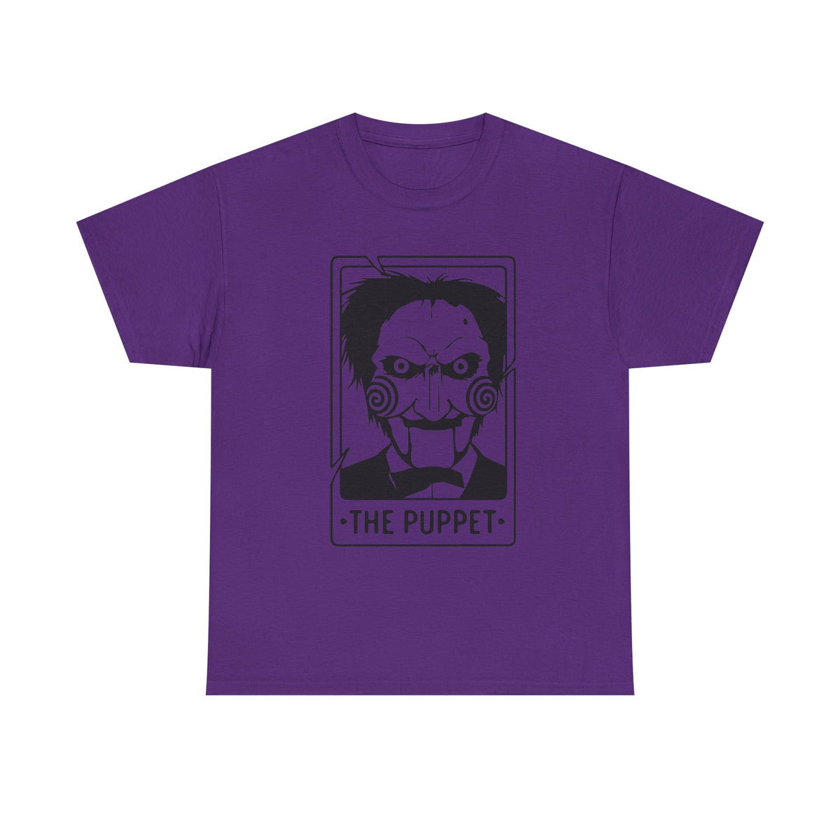 Horror Puppet Graphic Tee — "The Puppet" Vintage Creepy Mask T‑Shirt