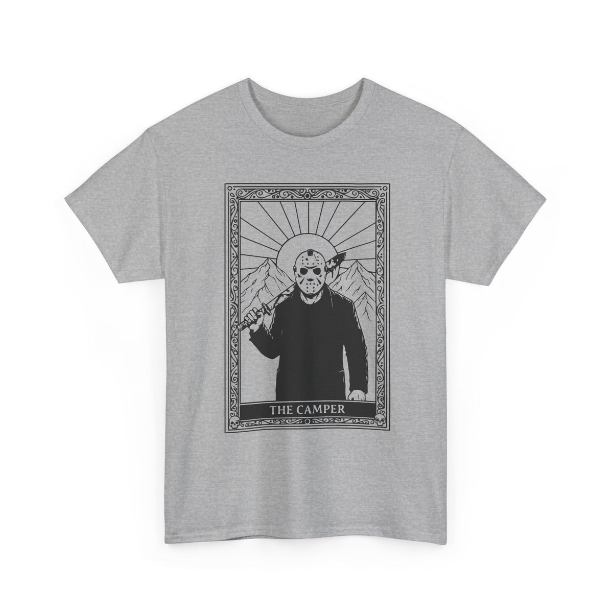 Skull Saint Graphic Tee — Mountain Tarot Illustration