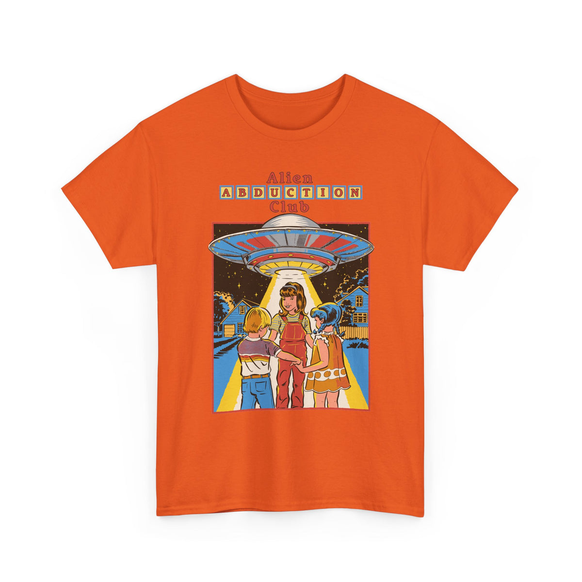 Alien Abduction Club Graphic Tee — Retro UFO Sci‑Fi T-Shirt
