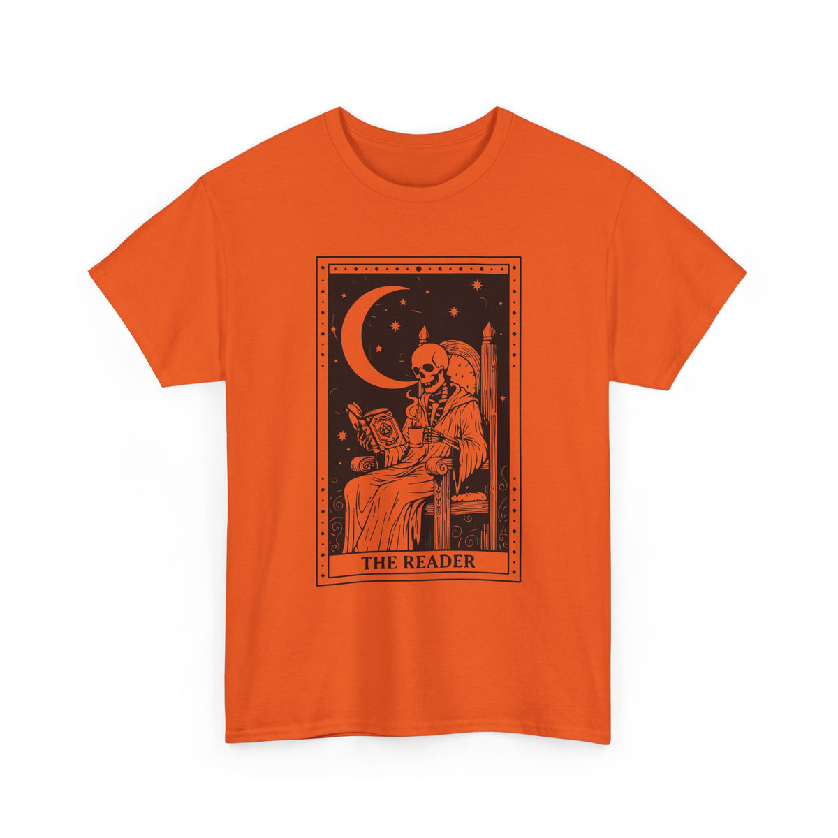 Tarot 'The Reader' Graphic Tee — Moonlit Occult Reading T-Shirt