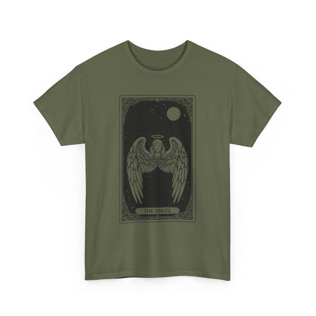 Tarot 'The Angel' Graphic Tee — Gothic Moonlight Angel Shirt