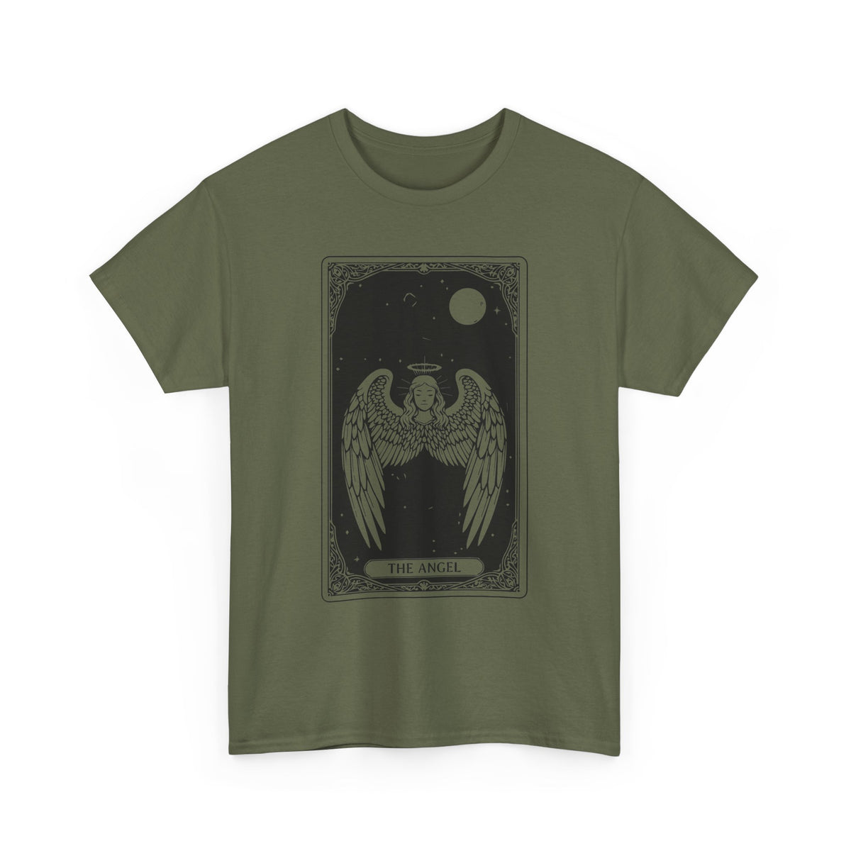 Tarot 'The Angel' Graphic Tee — Gothic Moonlight Angel Shirt
