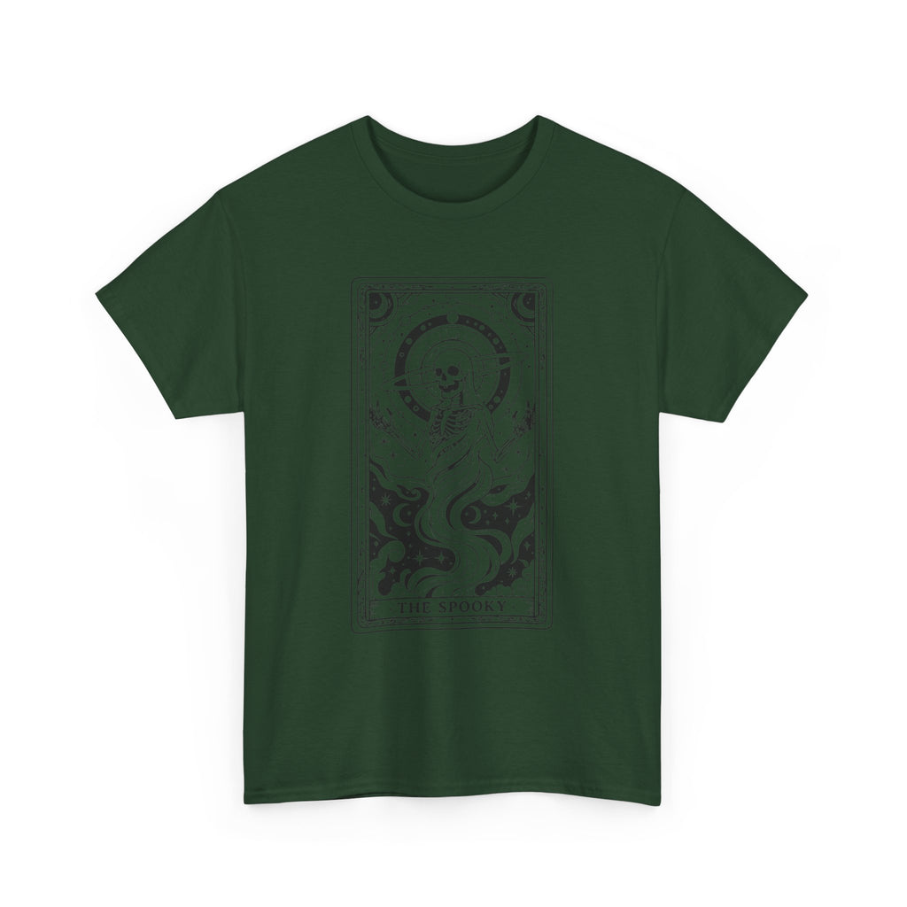 Tarot Skull Flame T‑Shirt — 'The Spooky' Gothic Graphic Tee