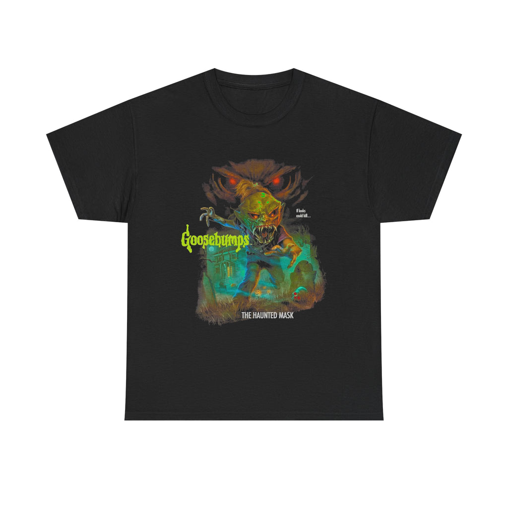 Haunted Mask Graphic Tee — Psychedelic Horror Band Shirt