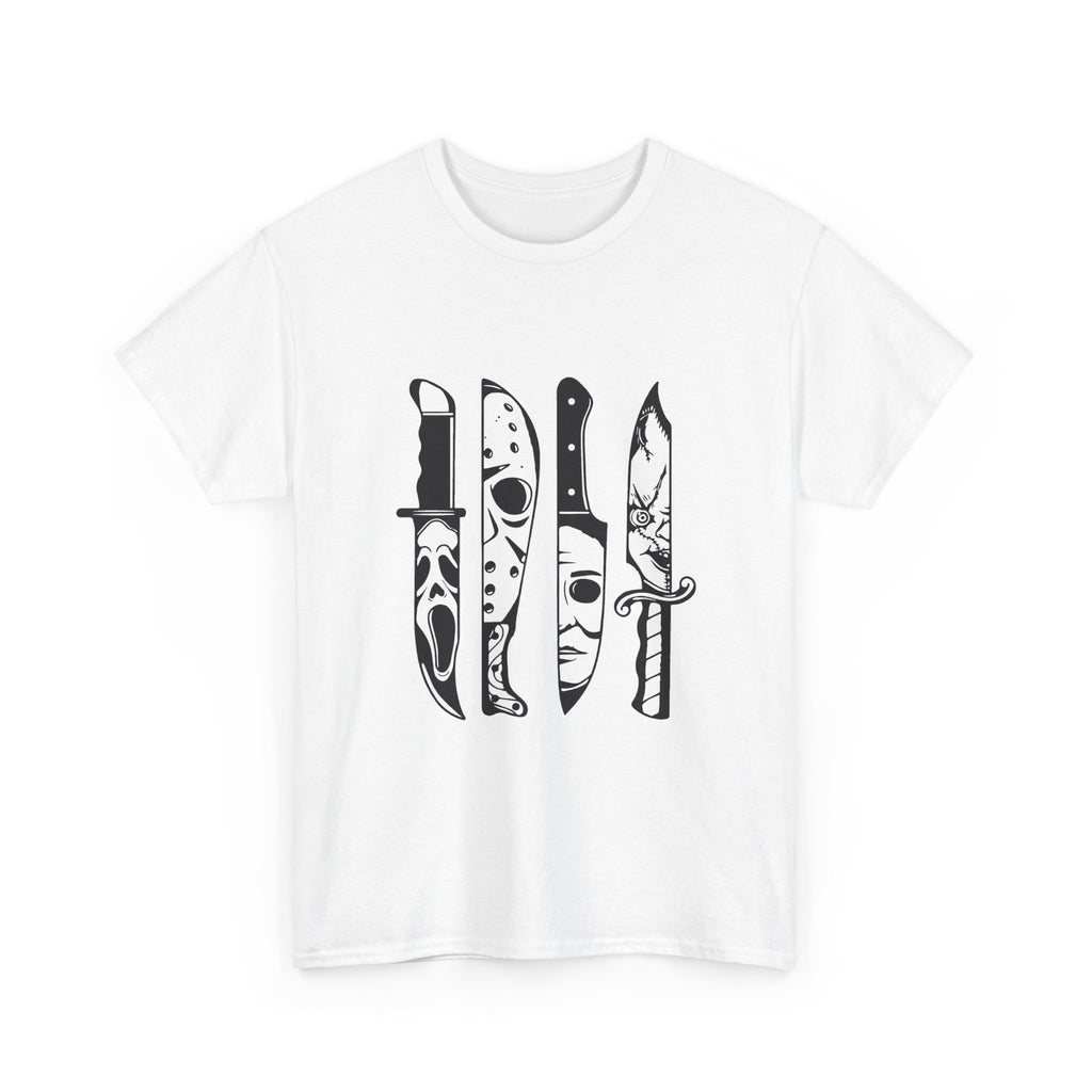 Knife Silhouette Tee — Black Blade Graphic T‑Shirt
