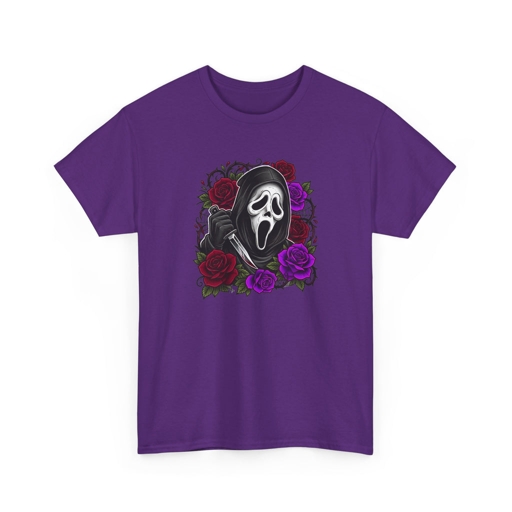 Scream Mask Roses T-Shirt — Gothic Horror Graphic Tee