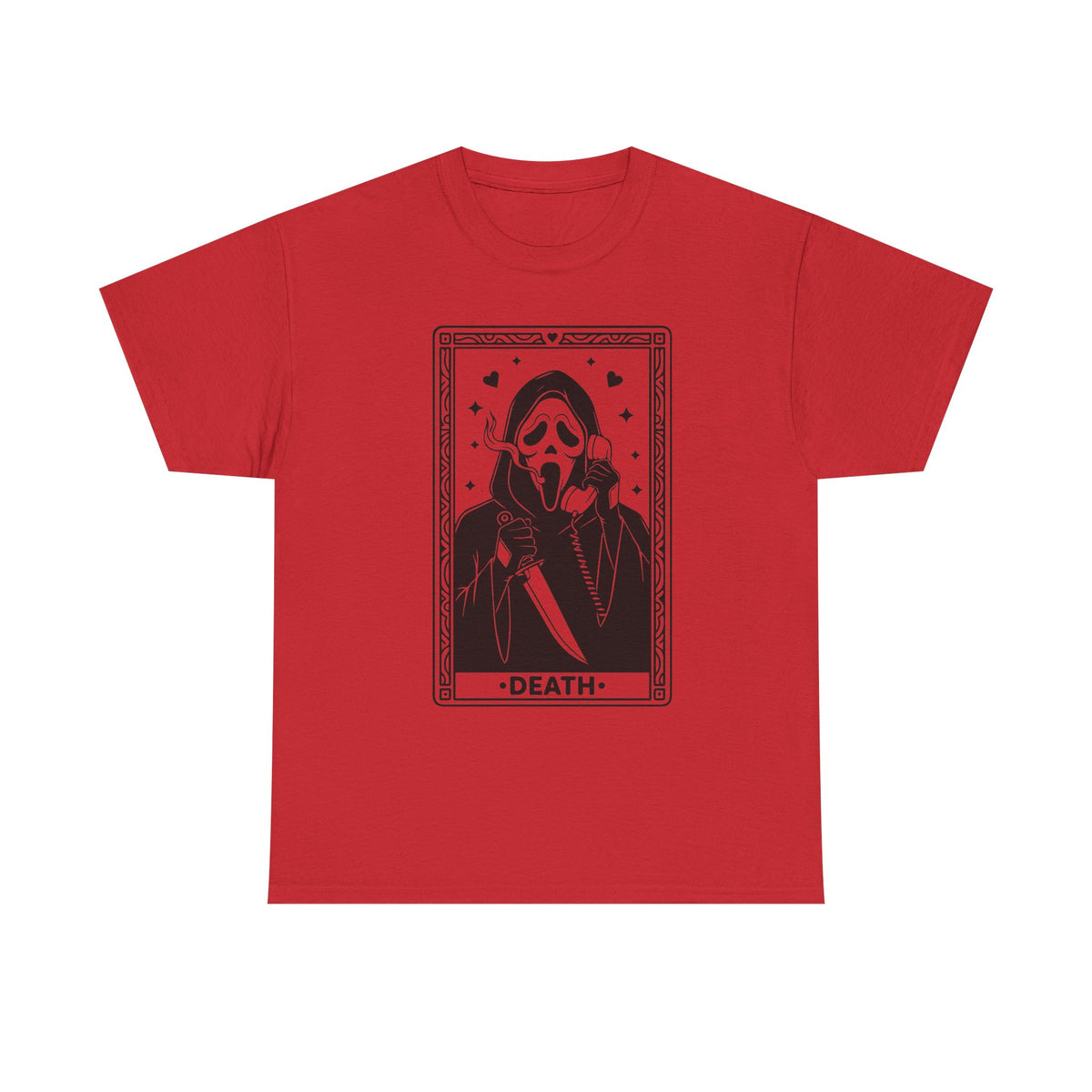 Death Tarot Card Tee — Gothic Skull Reaper Graphic T-Shirt