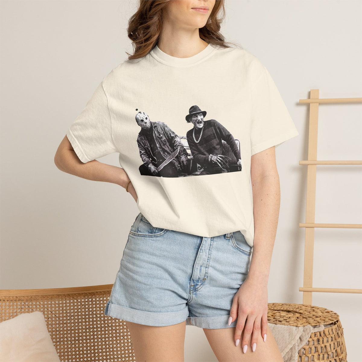 Vintage Horror Duo Graphic T-Shirt