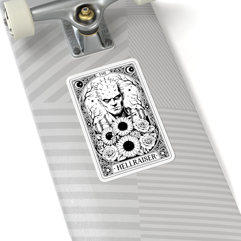 Hellraiser Tarot Sticker — Gothic Pinhead Tarot-Style Kiss-Cut Sticker