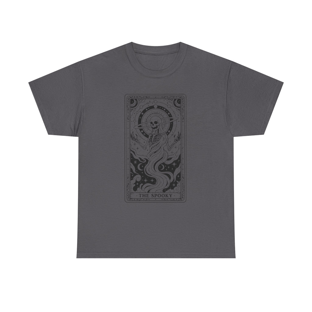 Tarot Skull Flame T‑Shirt — 'The Spooky' Gothic Graphic Tee