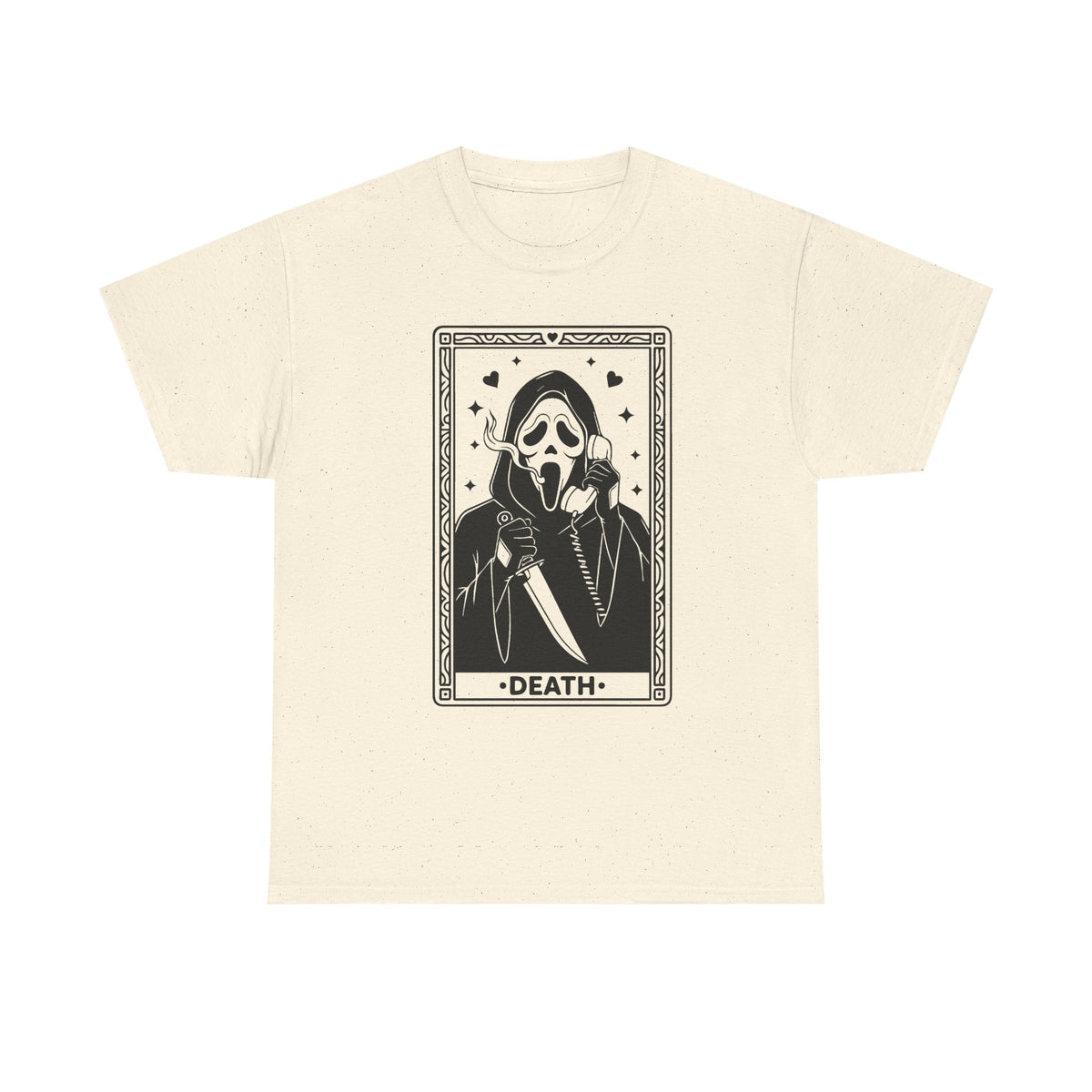 Death Tarot Card Tee — Gothic Skull Reaper Graphic T-Shirt