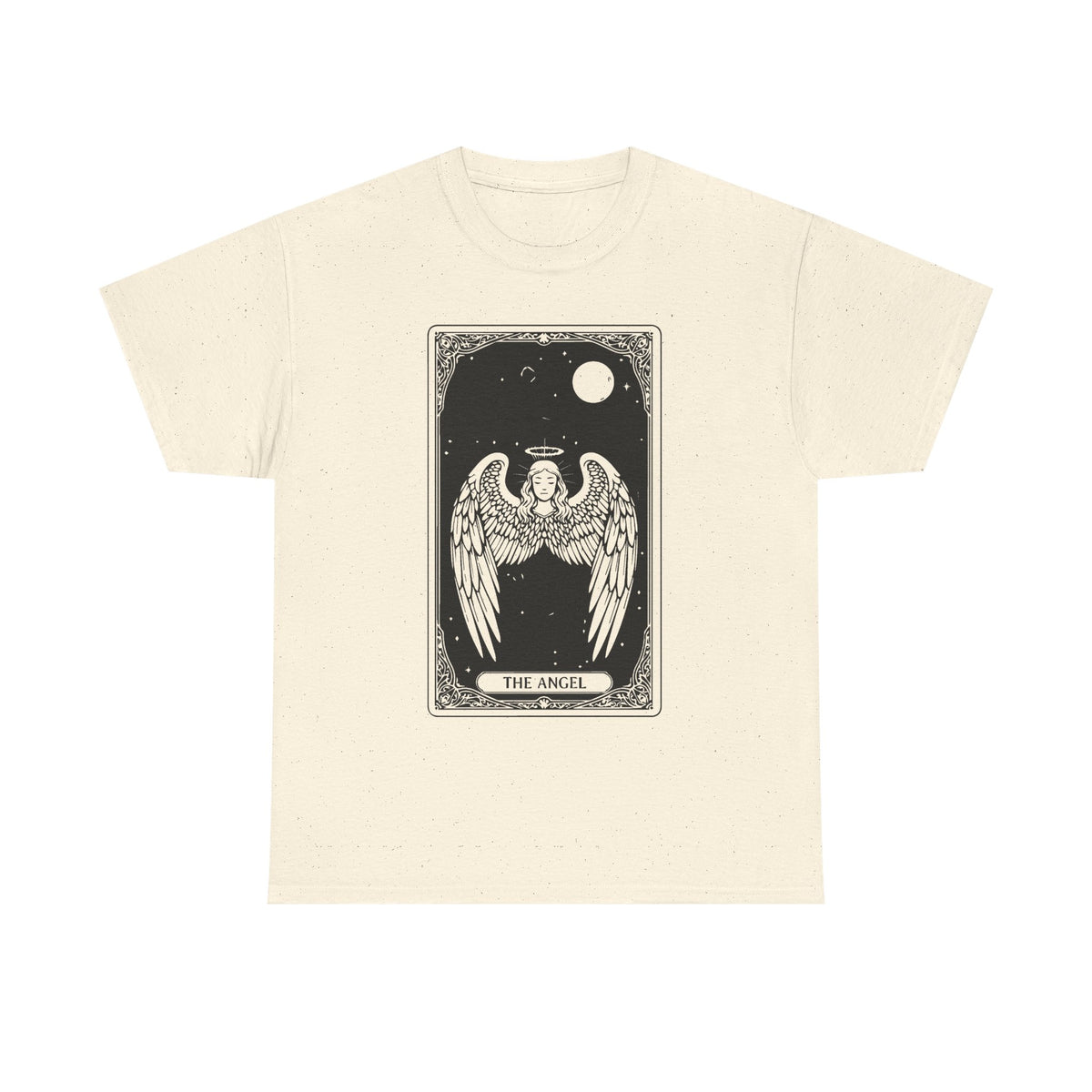 Tarot 'The Angel' Graphic Tee — Gothic Moonlight Angel Shirt