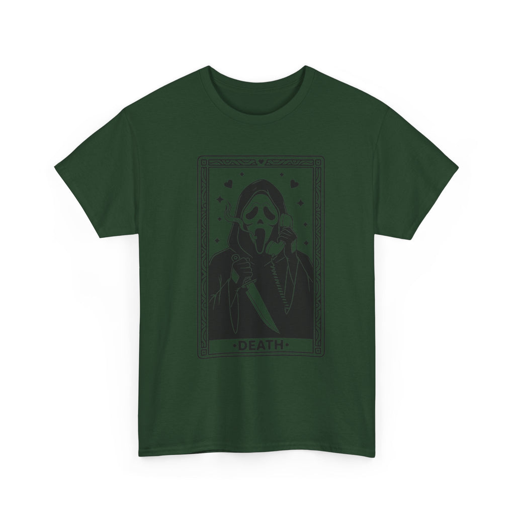 Death Tarot Card Tee — Gothic Skull Reaper Graphic T-Shirt