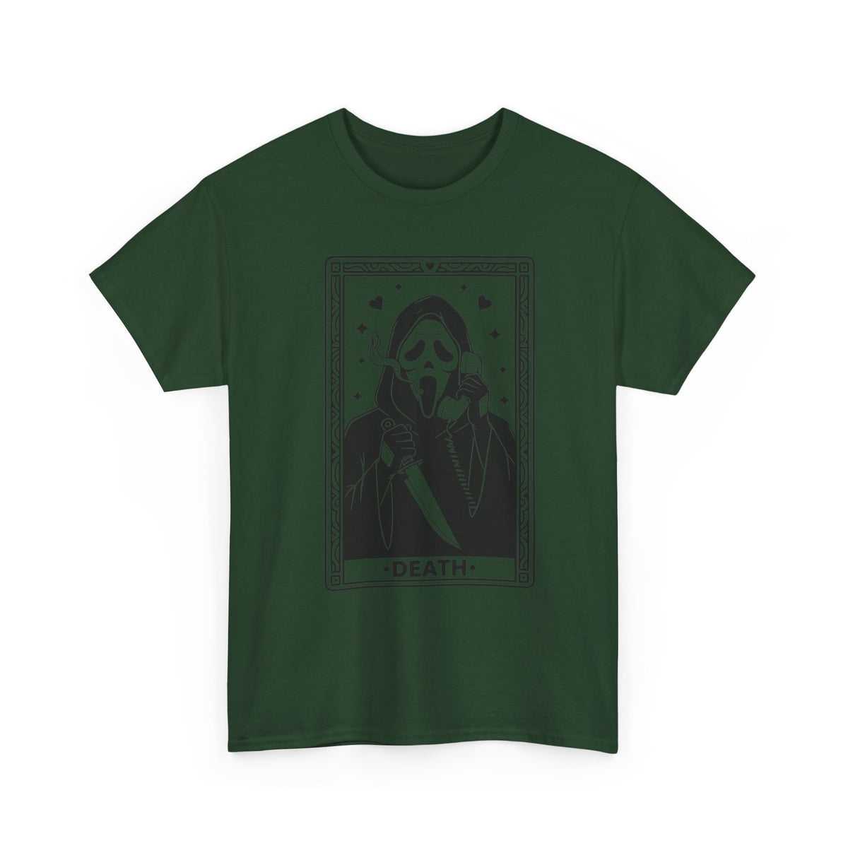 Death Tarot Card Tee — Gothic Skull Reaper Graphic T-Shirt