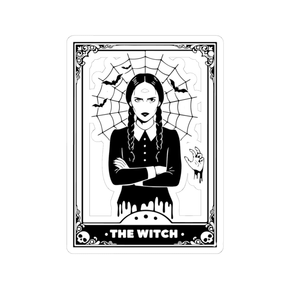 Tarot 'The Witch' Kiss-Cut Sticker — Gothic Witchy Decal