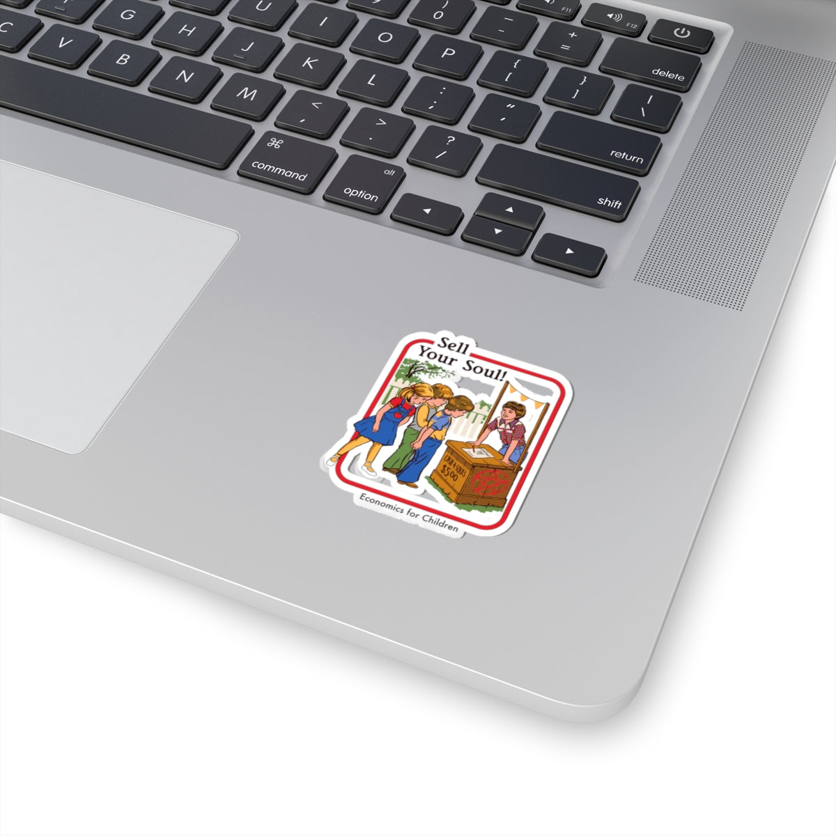 Sticker — "Sell Your Soul!" Retro Kids Lemonade Stand Sticker (Economics for Children)