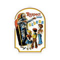 Respect Your Elders Sticker — Retro Halloween Mummy Kid Illustration (Kiss-Cut)