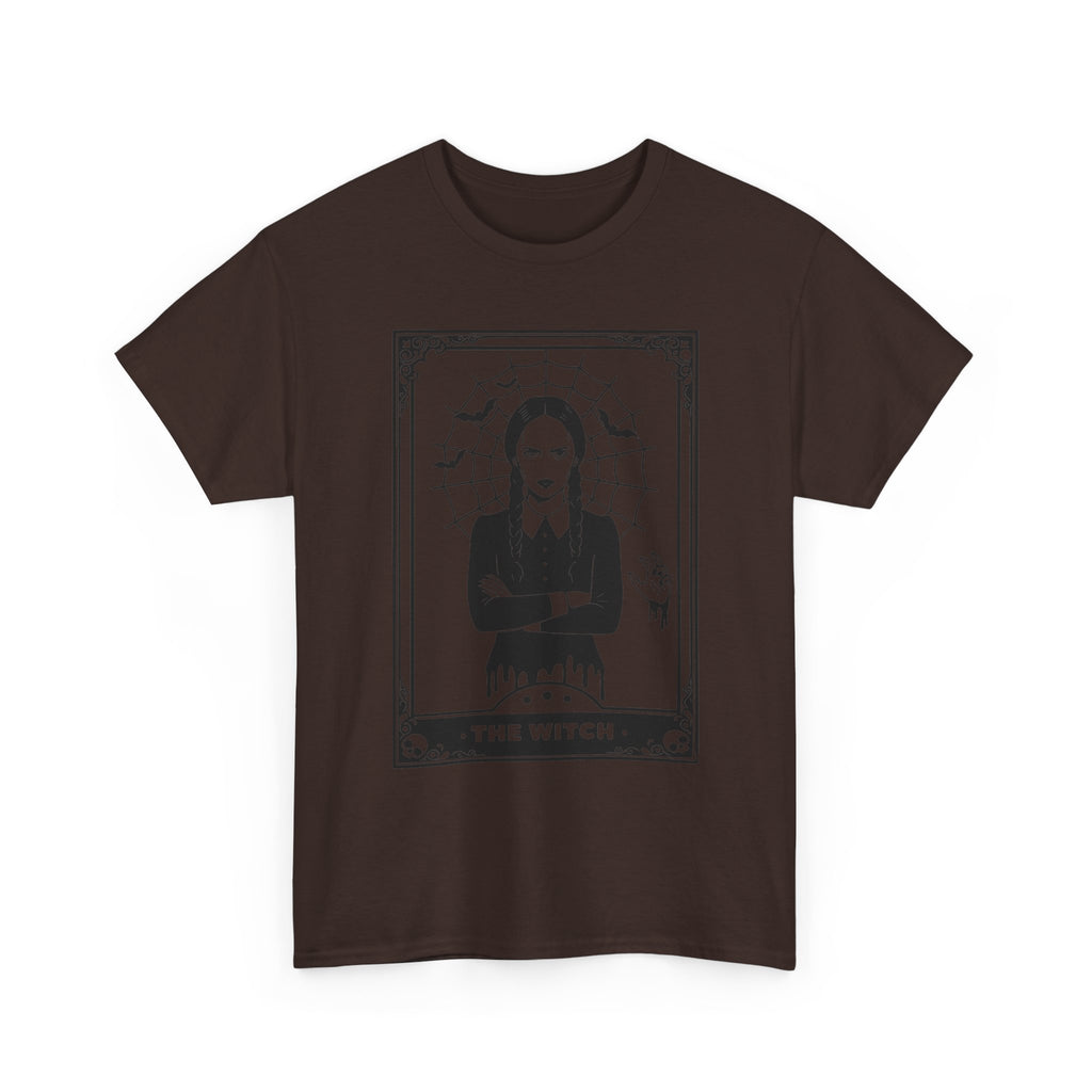 The Witch Graphic Tee - Gothic Tarot-Style Witch T-Shirt