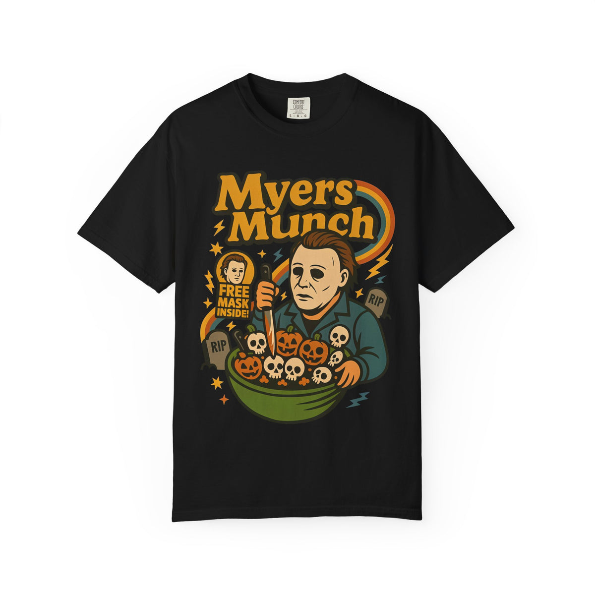 Myers Munch Halloween T‑Shirt — Michael Myers Trick-or-Treat Horror Tee