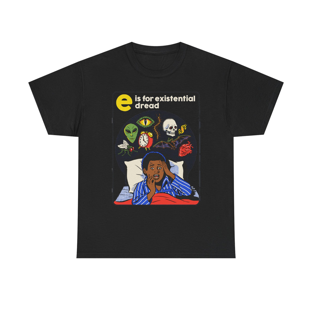 Nightmare Dreams Graphic Tee — Retro Horror Sleep Illustration