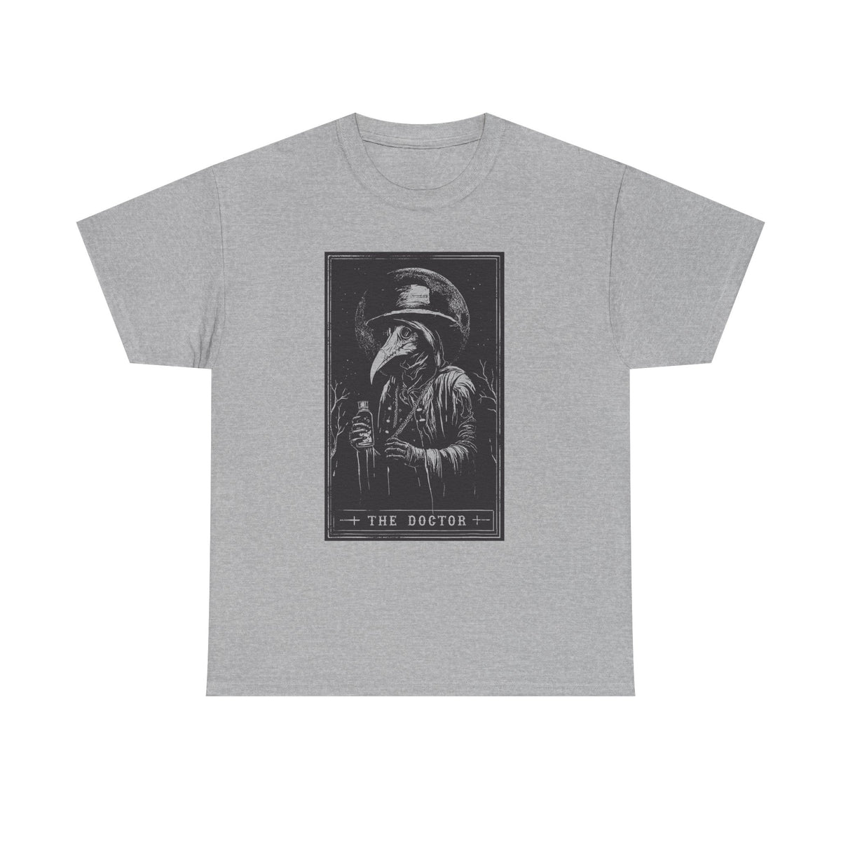 Graphic Tee — 'The Doctor' Plague Doctor Illustration T-Shirt