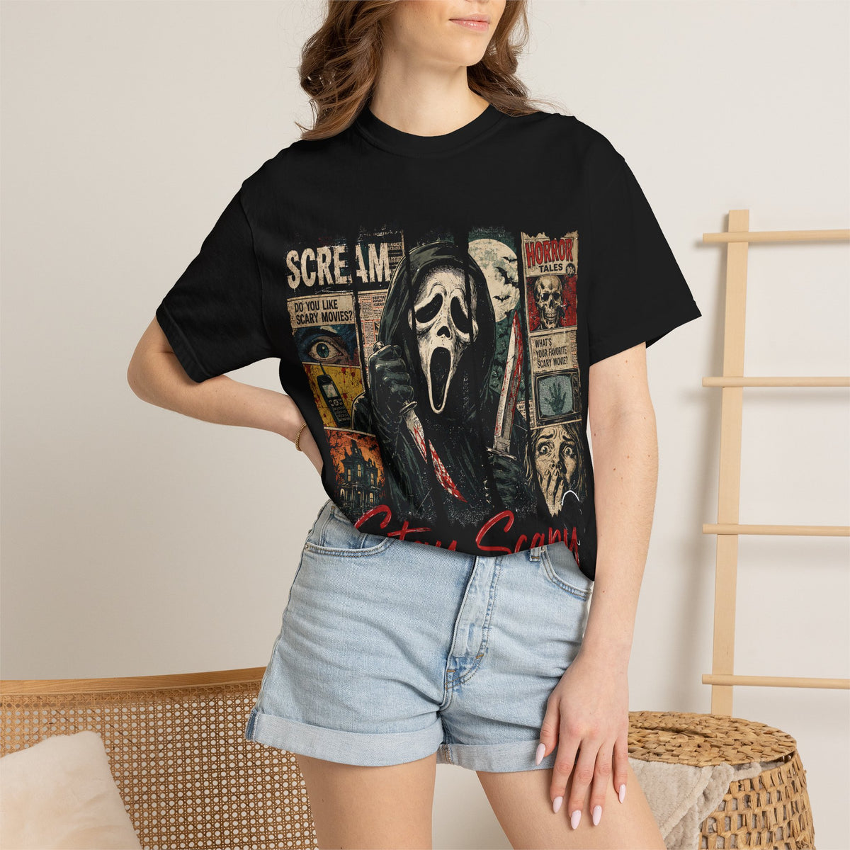 Scream 'Stay Scary' Horror Graphic T-Shirt