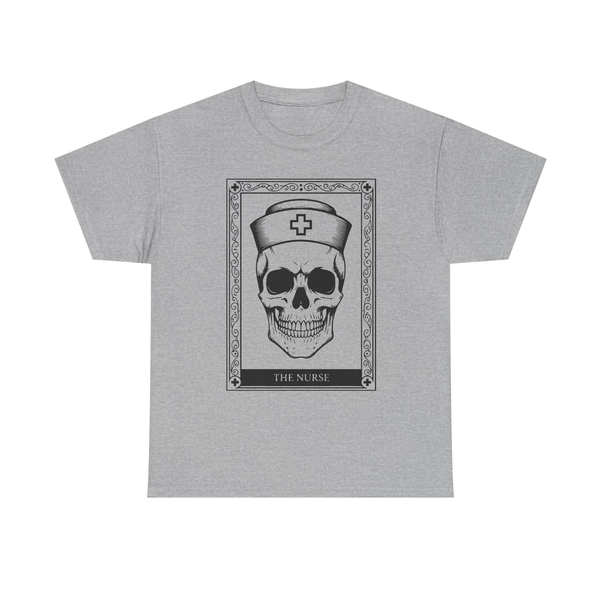 Nurse Skull Graphic Tee — Gothic Medical Skull T‑Shirt