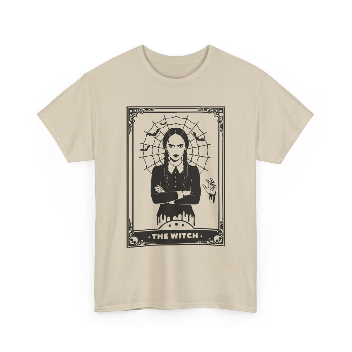 The Witch Graphic Tee - Gothic Tarot-Style Witch T-Shirt