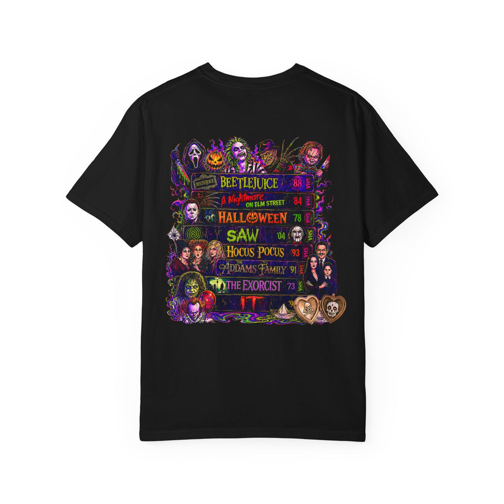 Halloween Horror Movie Poster T-Shirt — Beetlejuice, The Exorcist & Classic Slasher Icons