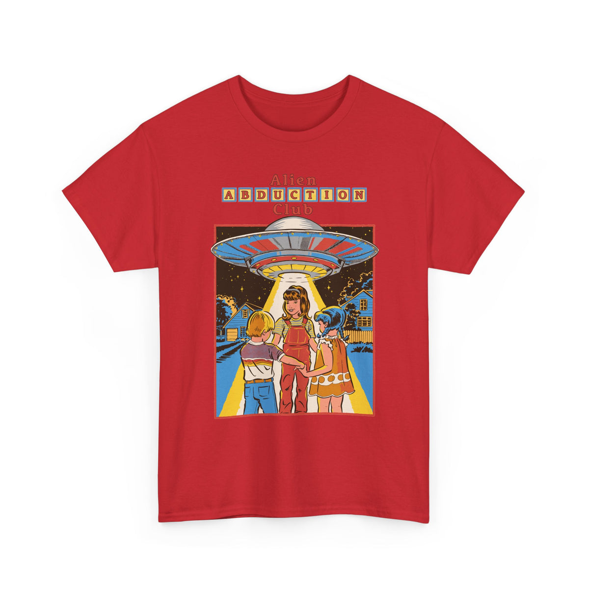 Alien Abduction Club Graphic Tee — Retro UFO Sci‑Fi T-Shirt