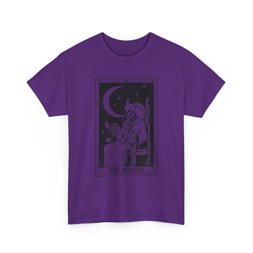 Tarot 'The Reader' Graphic Tee — Moonlit Occult Reading T-Shirt