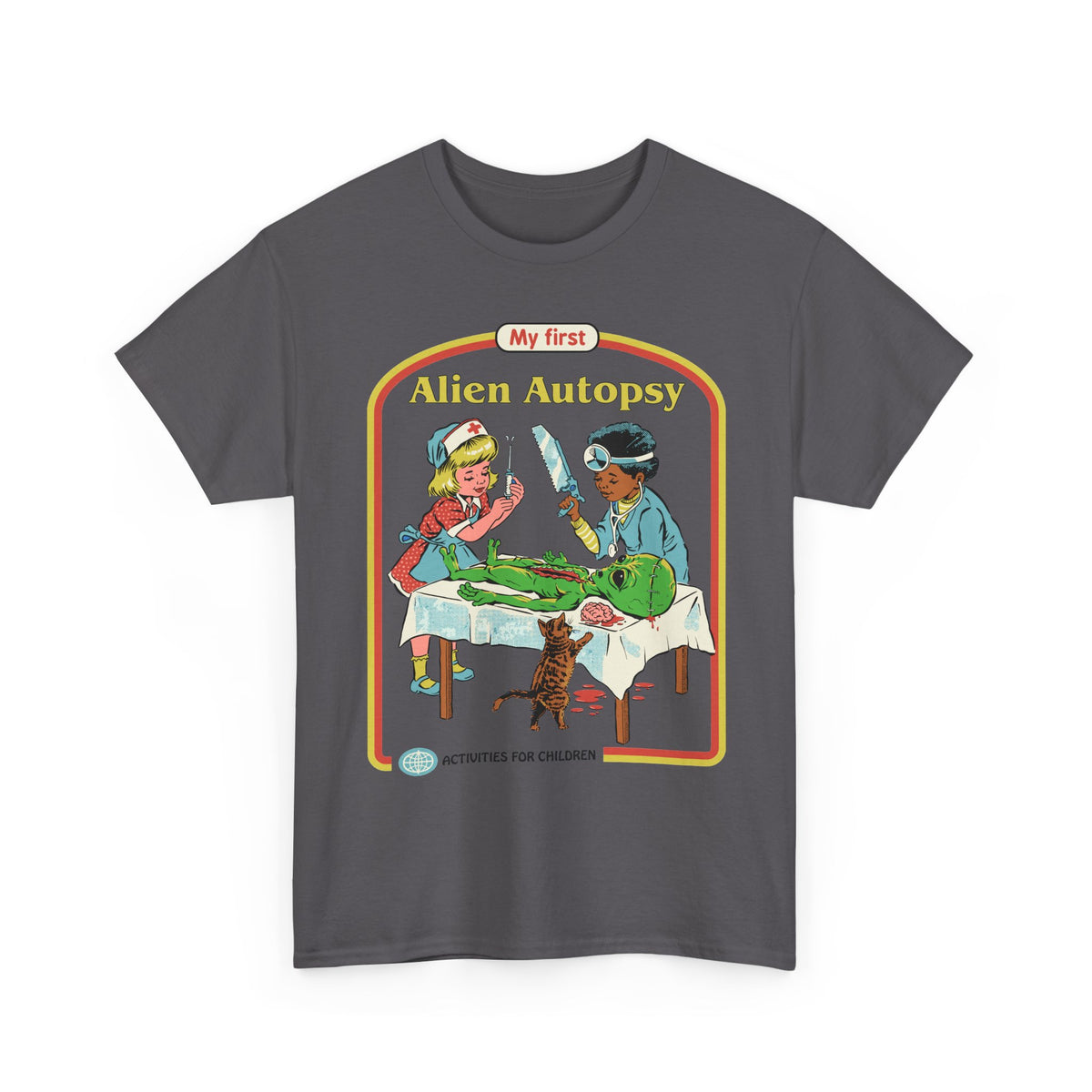 Kids' Novelty Tee — "My First Alien Autopsy" Retro Illustration