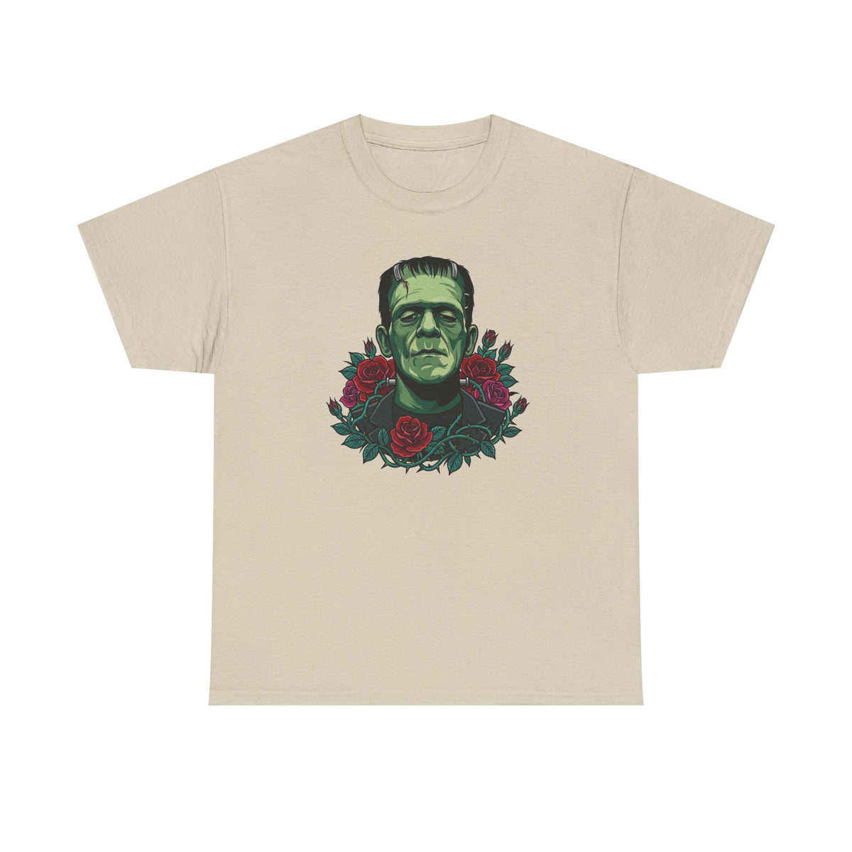 Frankenstein Portrait Tee — Gothic Rose Monster T-Shirt